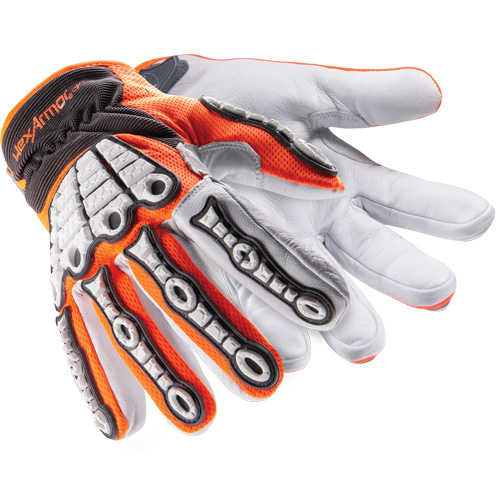 Gants r&eacute;sistants aux chocs Chrome SLT Oasis 4073, 6/T-petit, Paume en Ch&egrave;vre, Poignet Boucle et crochet Planification Entrepots Molloy