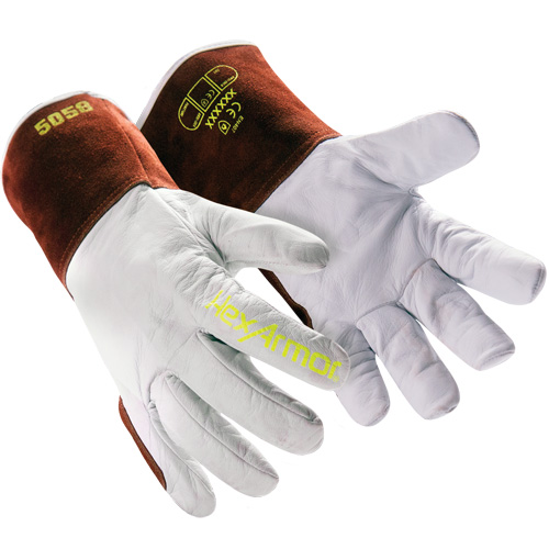 HeatArmor&reg; 5058 Welding Gloves, Grain Goatskin, Size Small/7 Planification Entrepots Molloy