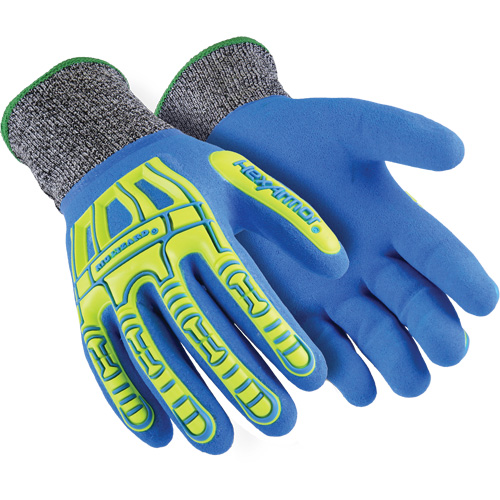 Gants r&eacute;sistants aux coupures Rig Lizard Fluid 7102, Taille 5/2T-petit, Calibre 13, Rev&ecirc;tement Nitrile, Enveloppe en Fibre de verre/PEHP, ASTM ANSI niveau A4 Planification Entrepots Molloy