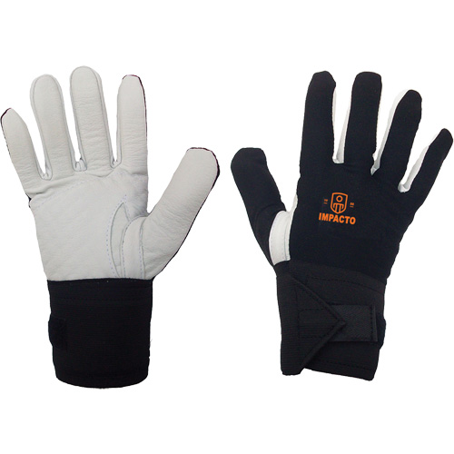 Gant r&eacute;sistant &agrave; limpact pour droitier, 7/Petit, Paume en Cuir fleur, Poignet &eacute;lastique Planification Entrepots Molloy