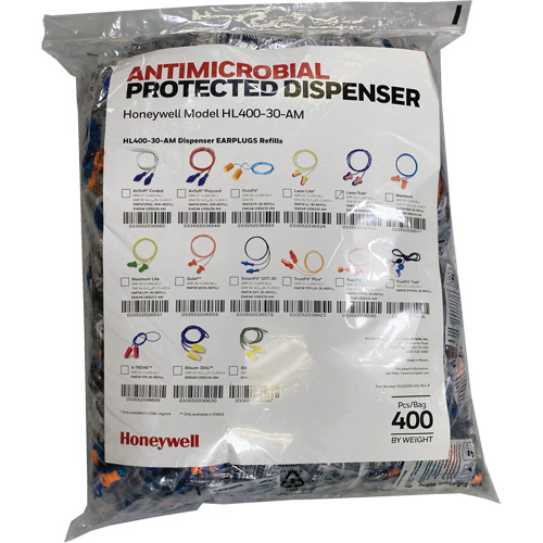 Recharge de bouchons doreille LT-30 pour le distributeur HL400, Vrac - Sac en poly, Avec cordon Planification Entrepots Molloy