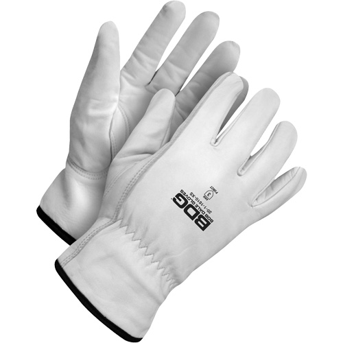 Puncture-Resistant Driver Gloves, Small, Grain Goatskin Palm Planification Entrepots Molloy
