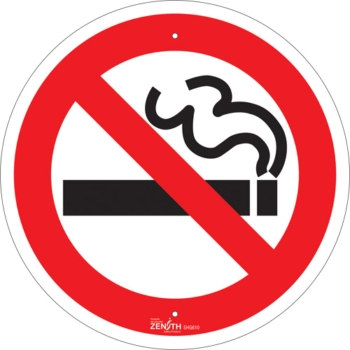 No Smoking CSA Standard Safety Sign, 12" x 12", Aluminum, Pictogram Planification Entrepots Molloy