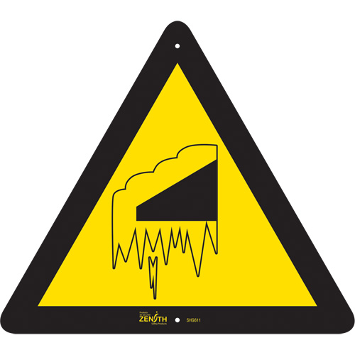 Falling Snow/Ice CSA Standard Safety Sign, 12" x 12", Aluminum, Pictogram Planification Entrepots Molloy