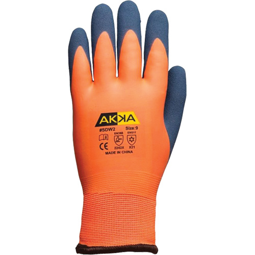 Abrasion-Resistant Work Gloves, 7/Small, Rubber Latex Coating Planification Entrepots Molloy