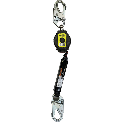 Limiteur de chute personnel TurboLite+ Miller, 6', Sangles, Stationnaire Planification Entrepots Molloy