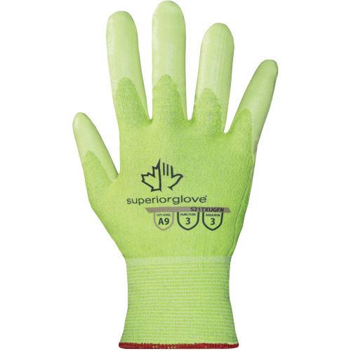 Gants haute visibilit&eacute; r&eacute;sistants &agrave; la coupe S21TXUGFN, Taille 5/2T-petit, Calibre 21, Rev&ecirc;tement Nitrile, Enveloppe en TenActiv, ASTM ANSI niveau A9 Planification Entrepots Molloy
