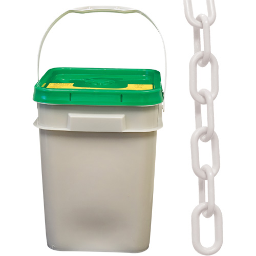 Heavy-Duty Plastic Safety Chain, White Planification Entrepots Molloy