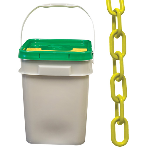 Heavy-Duty Plastic Safety Chain, Yellow Planification Entrepots Molloy