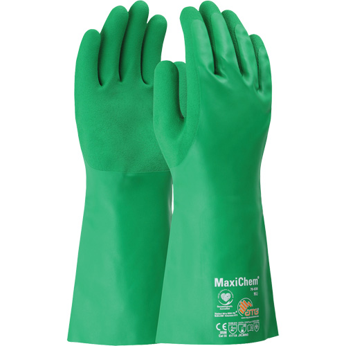 ATG MaxiChem&reg; Chemical-Resistant Gloves, Size Small, 14" L, Nitrile Planification Entrepots Molloy