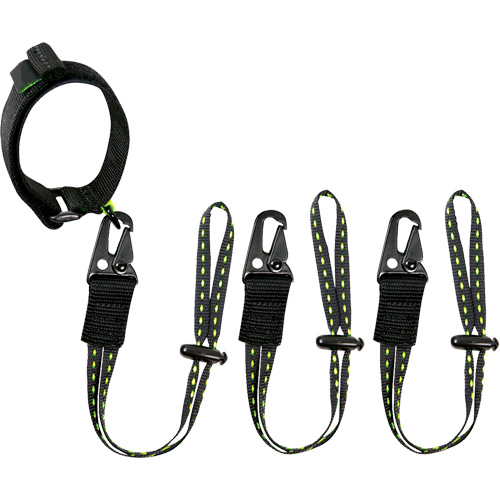 GearLink Wrist Lanyard with Interchangeable Ends, Fixed Length, Hook & Loop/Loop Planification Entrepots Molloy
