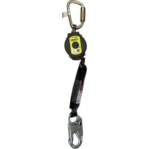 Limiteur de chute personnel TurboLite+ Miller, 6', Sangles, Stationnaire Planification Entrepots Molloy