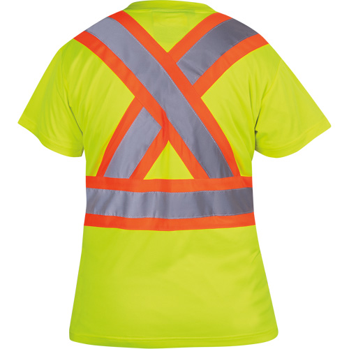 6949 T-shirt de s&eacute;curit&eacute; en il-de-perdrix pour femme, Polyester, T-petit, Jaune lime haute visibilit&eacute; Planification Entrepots Molloy