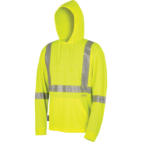 6965 Bird's-Eye Safety Hoodie, Small, High Visibility Lime-Yellow Planification Entrepots Molloy