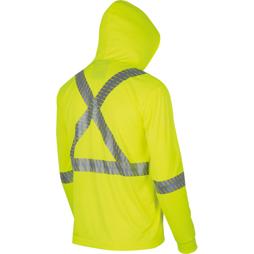 6965 Bird's-Eye Safety Hoodie, Small, High Visibility Lime-Yellow Planification Entrepots Molloy