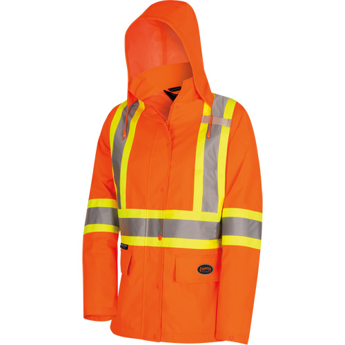 5626W The Rock Women's 300D  Quilted Safety Parka, Polyester/Polyurethane, High Visibility Orange, X-Small Planification Entrepots Molloy