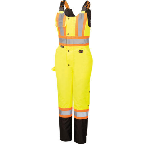 5041BBW Combinaison de s&eacute;curit&eacute; imperm&eacute;able haute visibilit&eacute; pour femmes, Polyester, T-petit, Noir/Jaune lime haute visibilit&eacute; Planification Entrepots Molloy