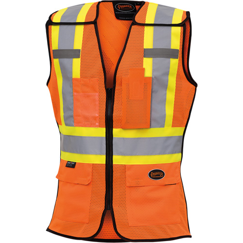 486 Veste de s&eacute;curit&eacute; d&eacute;tachable haute visibilit&eacute;, Orange haute visibilit&eacute;, T-petit, Polyester Planification Entrepots Molloy