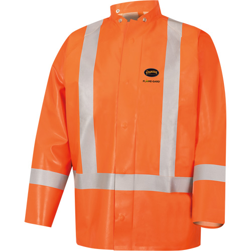 5990J Super Heavy-Duty FR/Arc Resistant Safety Rain Jacket, Small, High Visibility Orange, 11 cal/cm² Planification Entrepots Molloy