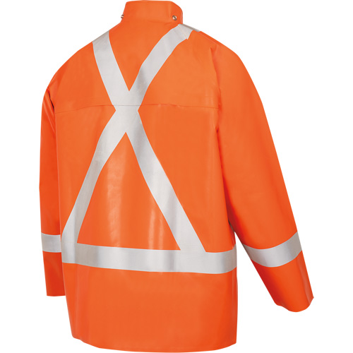 5990J Super Heavy-Duty FR/Arc Resistant Safety Rain Jacket, Small, High Visibility Orange, 11 cal/cm² Planification Entrepots Molloy