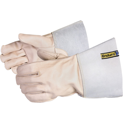 Gants pour soudeur avec coutures externes en Kevlar, Cuir de vache refendu, Taille 7 Planification Entrepots Molloy