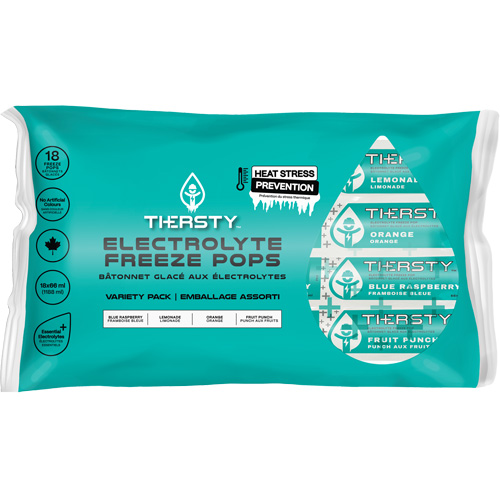 B&acirc;tonnets gel&eacute;s de boisson hydratante, Gel&eacute;, Saveurs vari&eacute;es Planification Entrepots Molloy