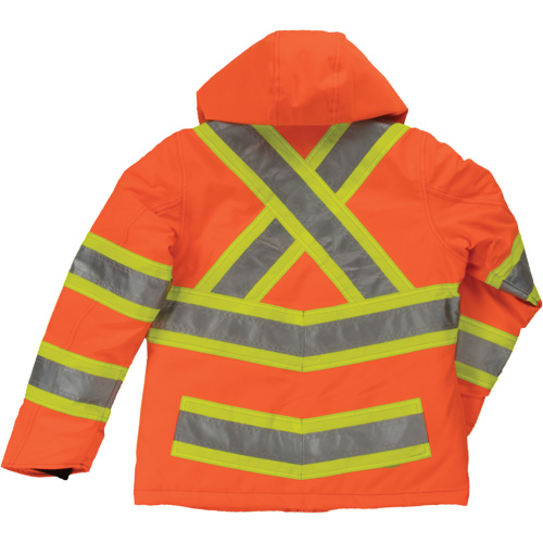 Womens Insulated Flex Safety Jacket, Polyester, High Visibility Orange, Large Planification Entrepots Molloy