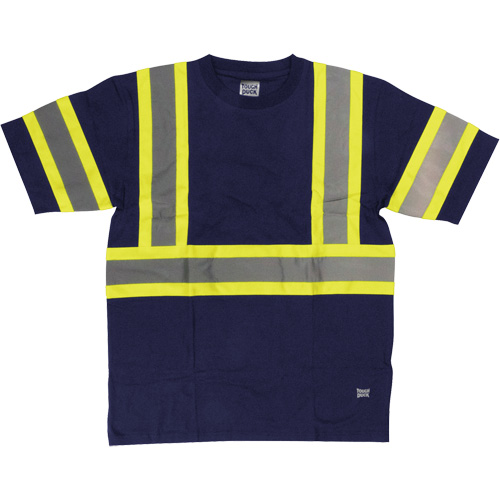 Short Sleeve Safety T-Shirt, Cotton, X-Small, Navy Blue Planification Entrepots Molloy