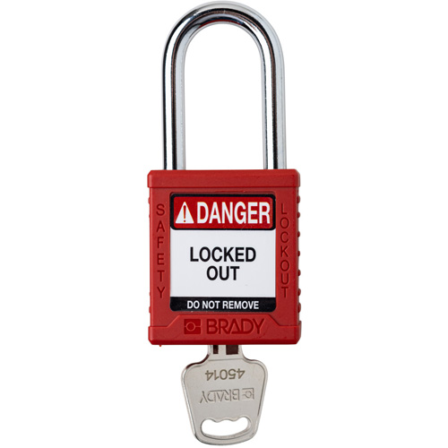 Cadenas de verrouillage Velocity, Rouge, Cl&eacute;s diff&eacute;rentes, Nylon, Largeur de 1-1/2" Planification Entrepots Molloy