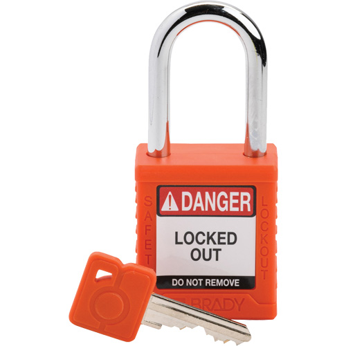 Cadenas de verrouillage Velocity, Orange, Cl&eacute;s diff&eacute;rentes, Nylon, Largeur de 1-1/2" Planification Entrepots Molloy