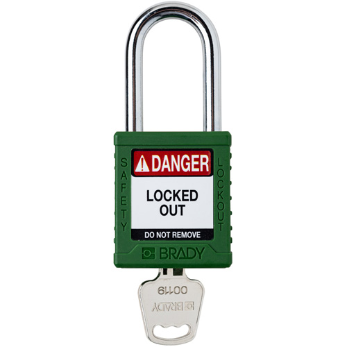 Velocity Lockout Padlock, Green, Keyed Different, Nylon, 1-1/2" Width Planification Entrepots Molloy