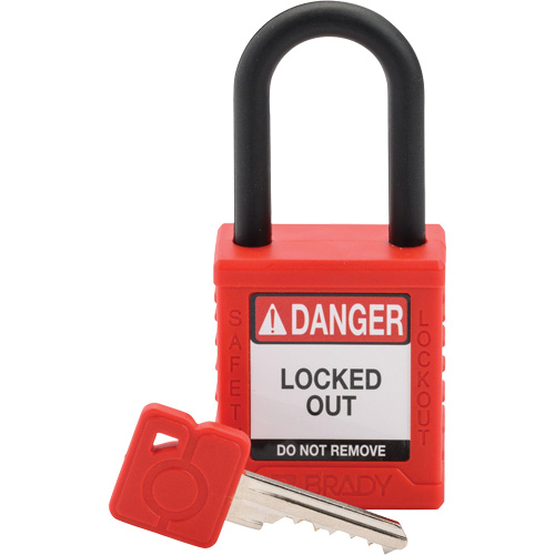 Velocity Safety Lockout Padlock, Red, Keyed Different, Nylon, 1-1/2" Width Planification Entrepots Molloy