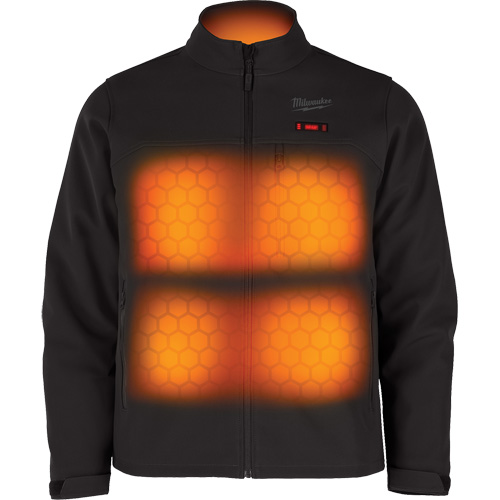 Manteau chauffante M12 ToughShell (manteau seulement), Hommes, Grand, Noir Planification Entrepots Molloy