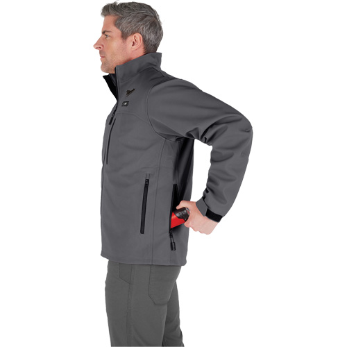 Manteau chauffante M12 ToughShell (manteau seulement), Hommes, Moyen, Gris Planification Entrepots Molloy
