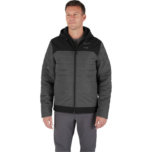 Veste chauffante M12 QuietShell avec pile, Hommes, Petit, Gris Planification Entrepots Molloy