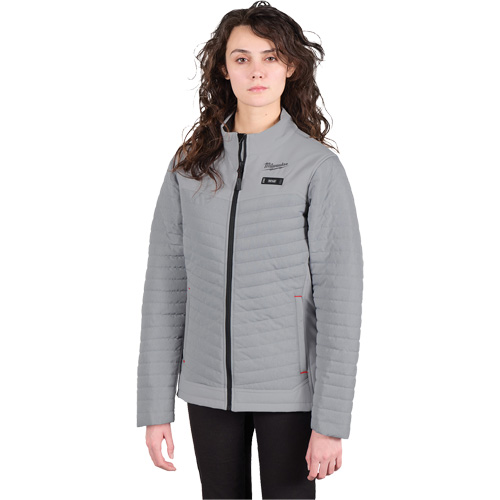 Manteau chauffant M12 Axis avec pile, Femmes, 2T-Grand, Gris Planification Entrepots Molloy