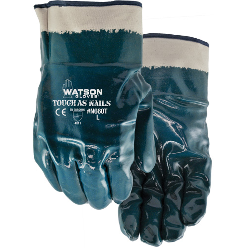 Gants r&eacute;sistants aux produits chimiques Tough-As-Nails, Taille T-Grand, Coton/Nitrile Planification Entrepots Molloy