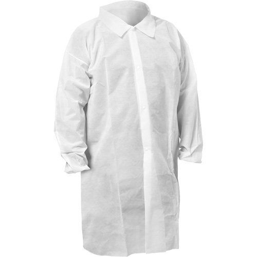 KleenGuard KGA10 Lab Coat, Large, White Planification Entrepots Molloy