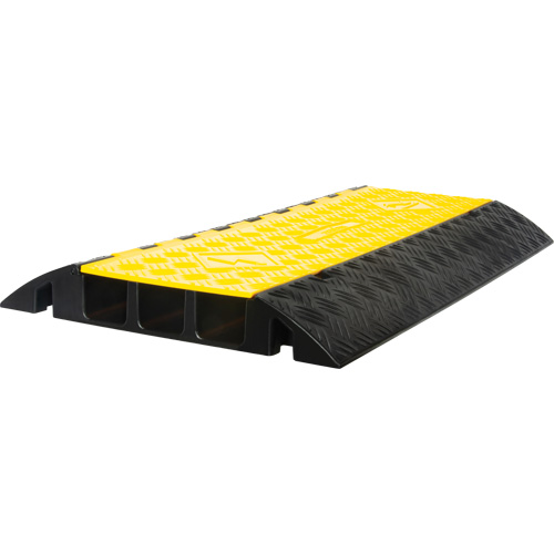 Polyurethane Cable Protector, 3 Channels, 35.43" L x 19.69" W x 3" H Planification Entrepots Molloy