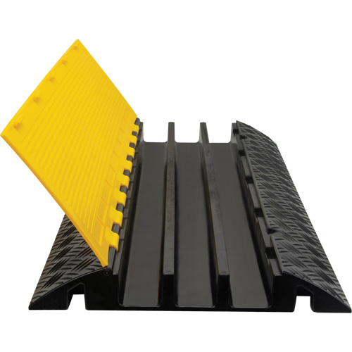 Polyurethane Cable Protector, 3 Channels, 35.43" L x 19.69" W x 3" H Planification Entrepots Molloy