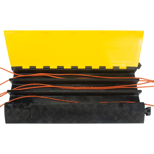 Polyurethane Cable Protector, 3 Channels, 35.43" L x 19.69" W x 3" H Planification Entrepots Molloy