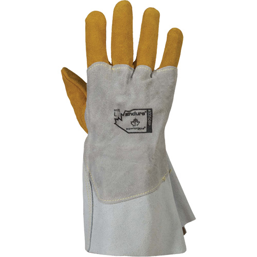 Gants de soudage 335DBP Endura, Cuir de vache refendu/Cuir d'&eacute;lan refendu, Taille Petit Planification Entrepots Molloy