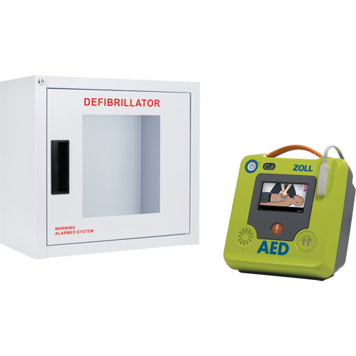 Ensemble armoire murale et d&eacute;fibrillateur AED 3, Semi-automatique, Anglais, Classe 4 Planification Entrepots Molloy