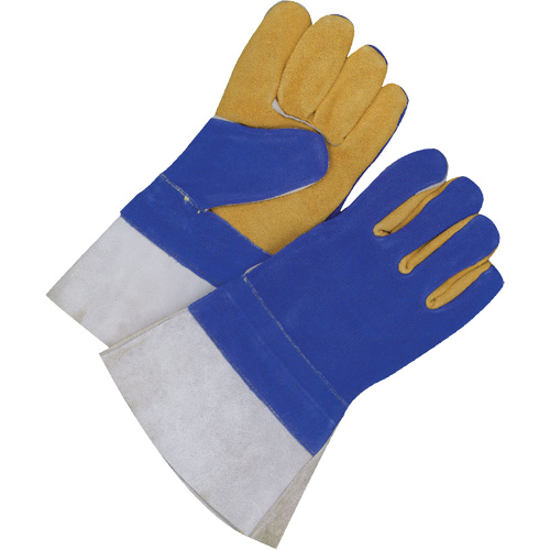 Gants pour soudeur doubl&eacute;s avec poignet de 5", Cuir de vache refendu, Taille 2T-Grand Planification Entrepots Molloy