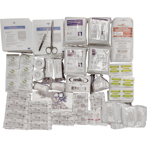 Trousse de premiers soins de base et recharge Shield, R&eacute;pond &agrave; la norme CSA Z1220-17 type 2 environnements &agrave; faible risque, Grand (51-100 travailleurs) Planification Entrepots Molloy