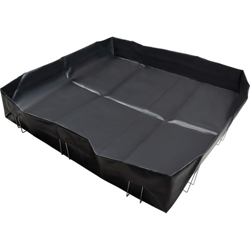 Berme &agrave; support en fil m&eacute;tallique, Capacit&eacute; 748 gal. US, 10' la x 10' lo x 12" h, Support en L Planification Entrepots Molloy