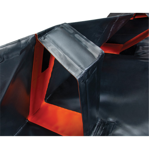 IBX Wall Pop-Up Berm, 1077 US gal. Capacity, 12' W x 12' L x 12" H, Snap-Up Bracket Planification Entrepots Molloy