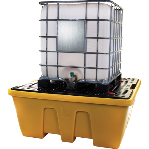 IBC Spill Pallet, 333 US gal. Spill Capacity, 66" x 66" x 27.5" Planification Entrepots Molloy