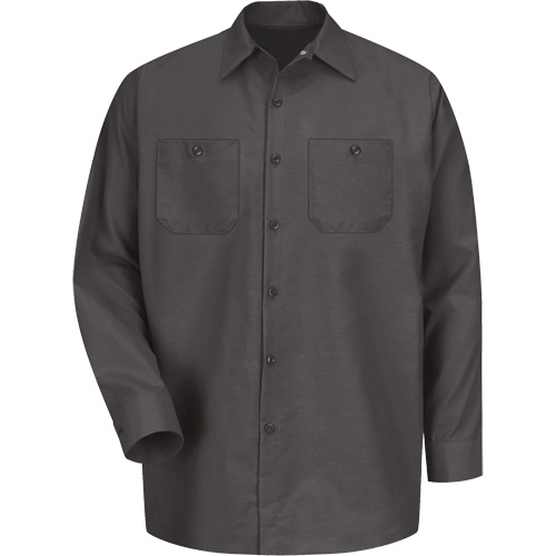 Chemise industrielle de travail &agrave; manches longues, Hommes, Moyen, Charbon Planification Entrepots Molloy