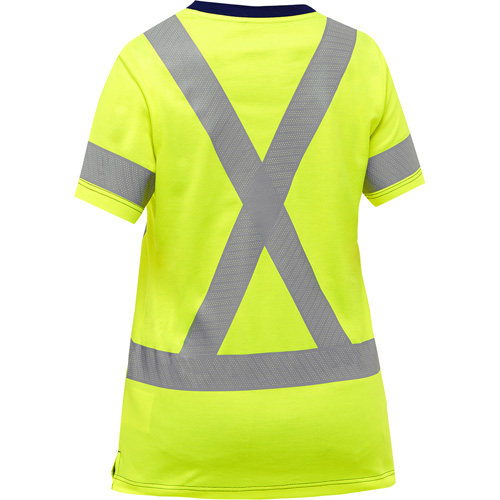 Bisley&reg; Women's X-Back Short Sleeve Shirt, Poly-Cotton, Small, High Visibility Lime-Yellow Planification Entrepots Molloy